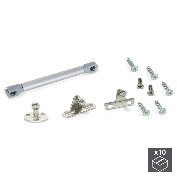 Gaskolben für Klapptüren Kraft 6 Kg Hub 80 mm Metallic Grau 10 Stück Emuca acquista