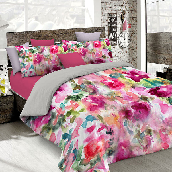 online Bettbezug mit Aufdruck auf der Doppeltasche und den Kissenbezügen