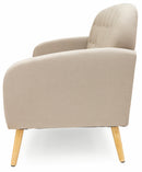 Divano 2 Posti 137x75x89 cm in Tessuto Soriani Ecrù