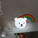 Luce Notturna per Bambini Bor L'Orso Luce Multicolore e Timer con USB Bianco      