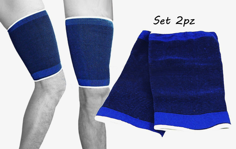 Set 2 fasce elastiche per Coscia unisex supporto tutore gamba sport