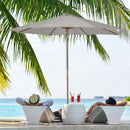 Ombrellone da Giardino Ø300x250H cm Palo in Legno e 8 Stecche Grigio  