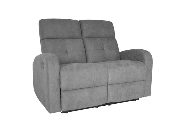 sconto 2-Sitzer-Liegesofa mit Fußstütze 130 x 85 x 100 cm in grauem Stoff