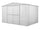 Gartenbox Haus aus Stahlblech Werkzeughalter 360x175x215 cm Enaudi Weiß
