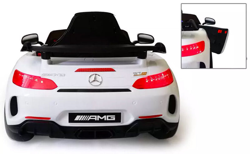 Macchina Elettrica per Bambini 12V con Licenza Mercedes GTR AMG Bianca