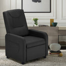 Poltrona Relax Reclinabile Manuale 62x71x100 cm in Tessuto Nero