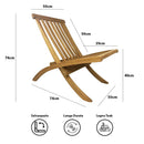 Poltrona Pieghevole Camel Design Ergonomico Salvaspazio in Legno Teak      