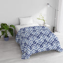 Trapunta Invernale Stampata in Microfibra 200gr Double Face Rombi Varie Misure