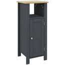 Mobile Bagno Salvaspazio 1 Anta 1 Ripiano 32x30x80 cm in Legno Truciolare e MFD Grigio