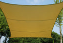 Tenda a Vela Ombreggiante Quadrata 500x500 cm in Poliestere 180 Gr/Mq Bauer Ecrù