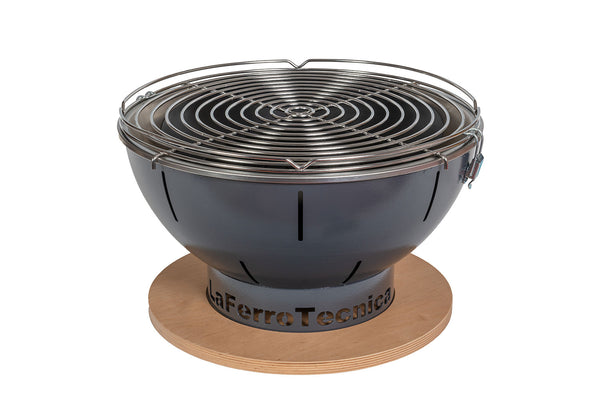 Barbecue a Carbonella Ø41x25 cm Smile in Acciaio Grigio Martellato online