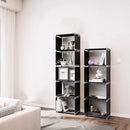 Libreria Scaffale 5 Ripiani Componibile 50x30x180 cm in Tessuto TNT Nero