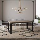Tavolo Allungabile 200-460x90x77 cm Tecno Tortora Telaio Antracite 