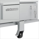 Cassettiera da Ufficio 30x45x60 cm Mobiletto Portaoggetti per Documenti con Serratura in Acciaio Grigio      