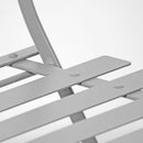 Set Tavolino e 2 Sedie Pieghevoli da Giardino in acciaio Dalia grigio