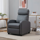 Poltrona Relax Massaggiante 68x88x98 cm con Telecomando in Similpelle Grigio