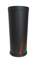 Pattumiera Gettacarte Ø25xh60 cm Autoestinguente In Acciaio Verniciato Nero Seconda Scelta