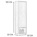 Mobile a Colonna per Bagno 30x20x100 cm in MDF Bianco