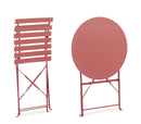 Set 3 Pezzi Bistrot da Giardino con Tavolo e 2 Sedie in Acciaio Verniciato Austin Terracotta  