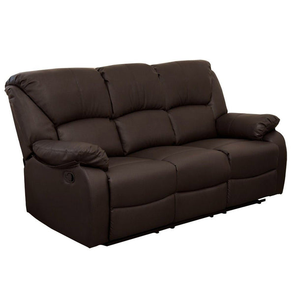 prezzo Manuelles 3-Sitzer-Liegesofa 194 x 97 x 101 cm in Kunstleder in Rudy Brown