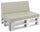 Kissen für Paletten 120x80 cm Sitz und Rückenlehne aus Kunstleder Mariotti Reforma Beige