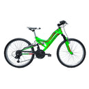 Bicicletta MTB Ragazzo 24” 6 Velocità Vyper Biammortizzata Giallo o Nero o Verde