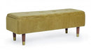 Panca Fondo Letto 2 Posti 120x42x42 cm con Vano Contenitore Kira Verde Oliva