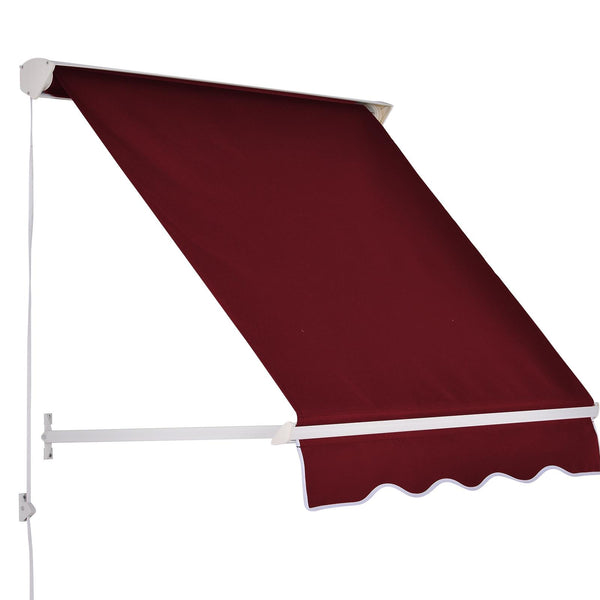 Fallmarkise 180×70 cm aus Aluminium und rotem Polyester sconto