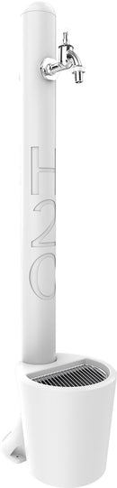 Fontana da Esterno con Rubinetto e Cestello Arkema H2O Bianco