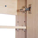 Specchio Armadietto da Bagno Pensile Ripiano in Legno 50x80x13,5 cm 