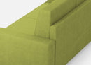 Divano Angolare 5 Posti 226x226x85 cm Sakar in Tessuto Verde