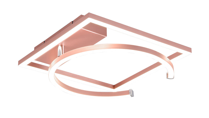 Plafoniera da Interno a LED SMD in Metallo Oro rosa