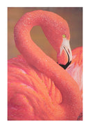 Stampa su Tela con Applicazioni Flamingo 80x3,8x120 cm in Legno e canvas