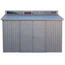 Casetta Box da Giardino 323,3x242,6x235,2 cm in Alluminio Grigio
