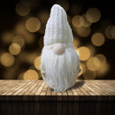 Lampada Gnomo Babbo Natale 15x15x45 cm in Poliestere Bianco