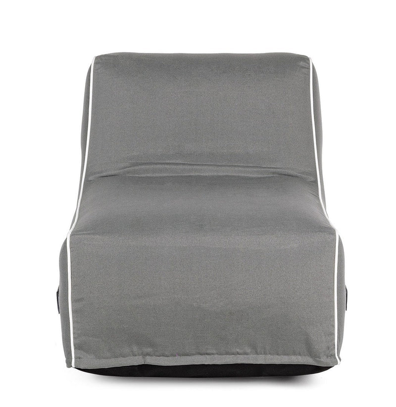 Poltrona Pouf Chaise Lounge Gonfiabile 90x60x70 cm in Poliestere Rihanna Grigio