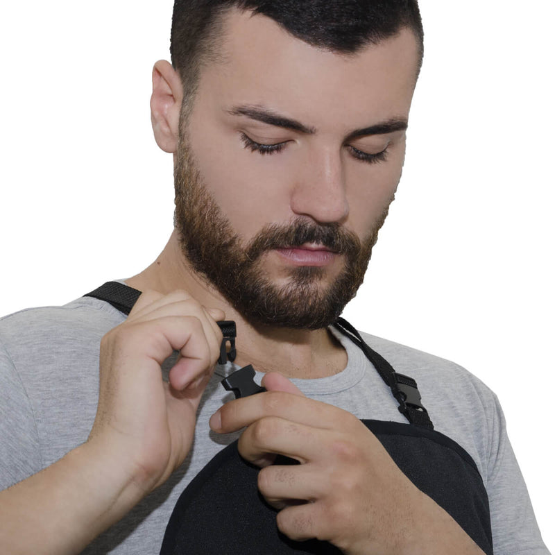 Coprigambe con Pettorina per Moto Scooter Impermeabile T.J. Marvin D02 Nero