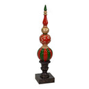 Puntale in Resina rosso cm 26x26xh125