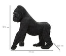Statua Gorilla 35x37,5x21,5 cm in Poliresina Nero