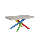 Tavolo Allungabile 160/420x90 cm Volantis Cashmere Gambe Multicolore 4/B      