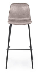 Set 2 Sgabelli 39x44x103,5 cm in Similpelle Beige