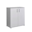 Armadietto Multiuso 2 Ante 72,3x36x81 cm in Truciolare Nobilitato Bianco