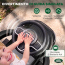 Macchina Cavalcabile Licenza Land Rover 84x40x94,5 cm con Maniglia e Barriera in PP e Acciaio Nero      