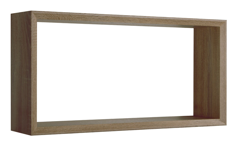 Mensola Cubo da Parete 70x35x15,5 cm in Fibra di Legno Artù Noce Segato