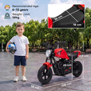 Moto da Cross Elettrica per Bambini 6-12 Anni 24 V 120x58x71,5 cm con Motore 180 W e Pneumatici in Gomma 30 cm Rossa      