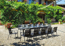 Tavolo Rettangolare da Giardino Allungabile 320x105 in Alluminio Vorghini Montepulciano Grigio
