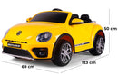 Macchina Elettrica per Bambini 12V con Licenza Volkswagen Maggiolino Gialla