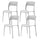 Set mit 4 stapelbaren Stühlen 85 x 45 x 56 cm aus Polypropylen und Fiberglas Kate White