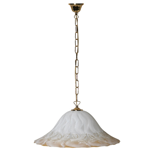 acquista Aufhängung D50 1xE27 Goldrahmen Cracked White Amber-Gold Shaded Glass E-Energy Berta