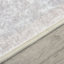Tappeto Moderno per Interni 200x140 cm in Poliestere Effetto Vellutato Grigio